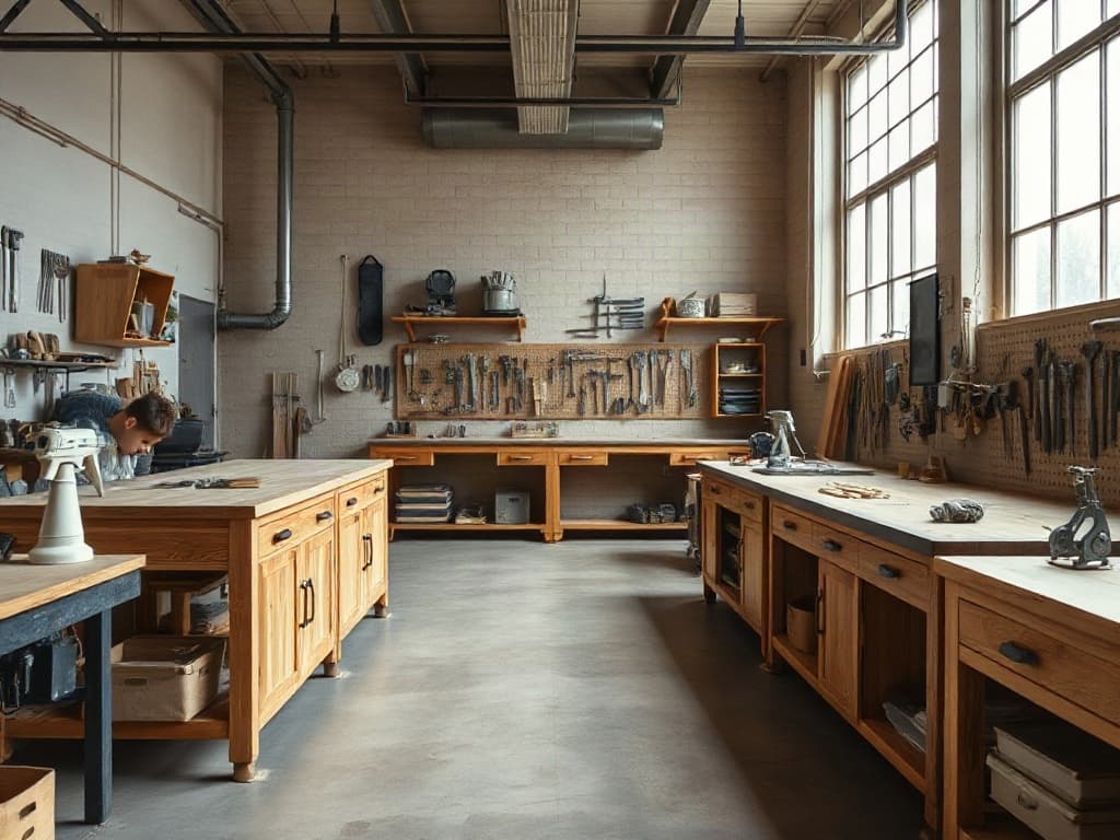 A modern, well-equipped workshop where capability upgrades happen